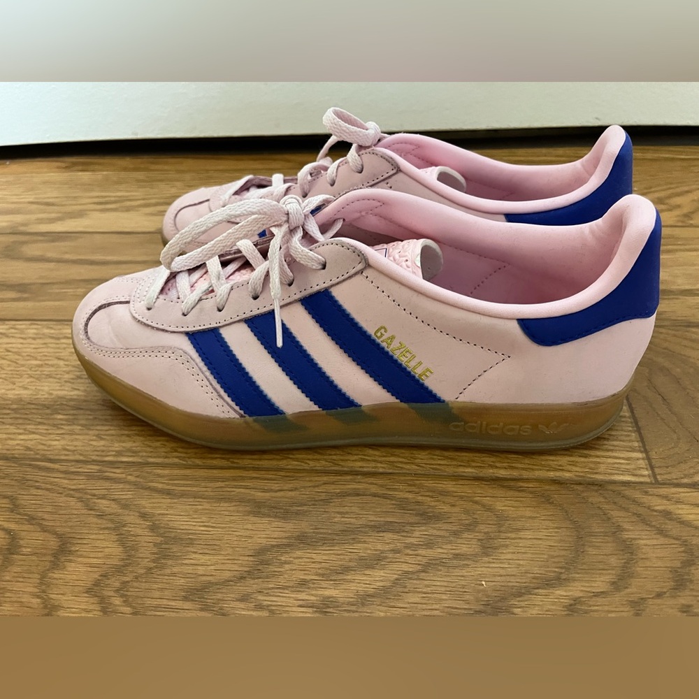 adidas Gazelle Pink and Blue Women's Sneakers - Picture 4 of 8